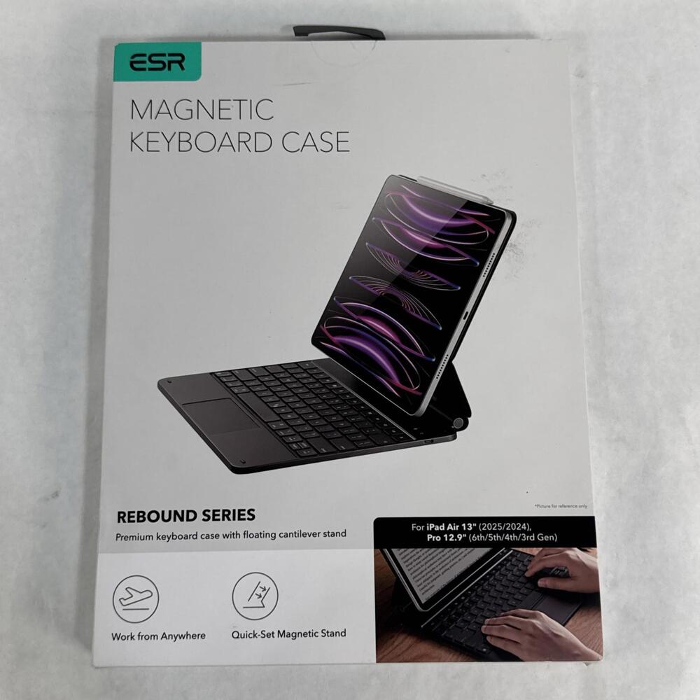 ESR Rebound Magnetic Keyboard Case For iPad Air 13" 2024/2025 - Black, ShA